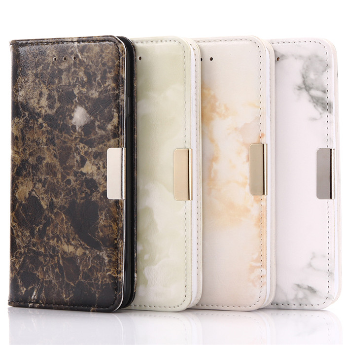 Marble pattern PU Leather case for iPhone 7